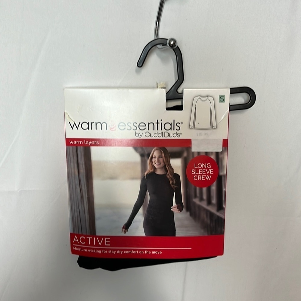 Warm essentials by cuddl duds, long sleeve crew top.